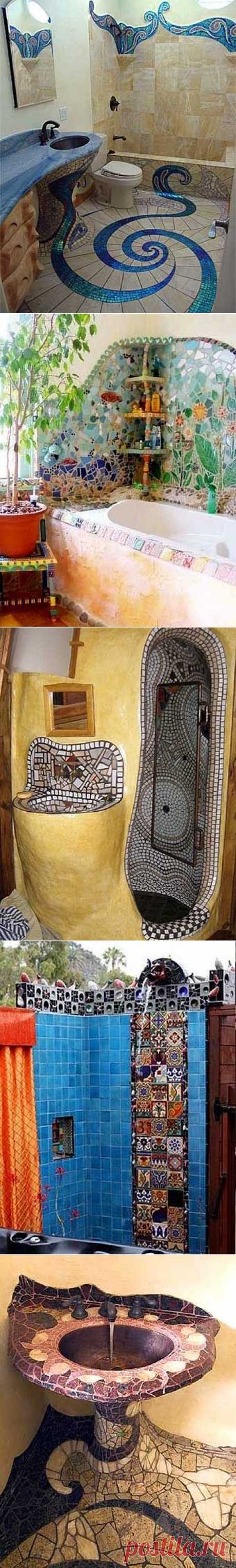 Мозаика для оригинальной ванной — Роскошь и уют