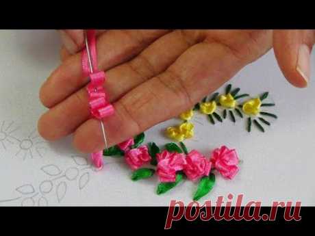 Hand Embroidery: Ribbon Embroidery (Roses)