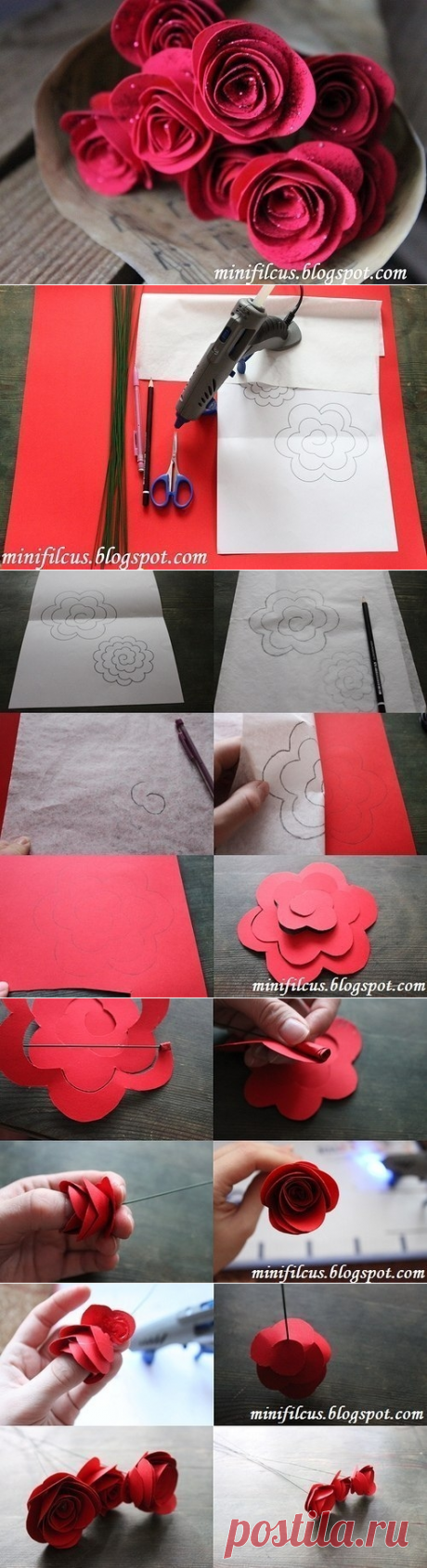 Как сделать бумажные розы