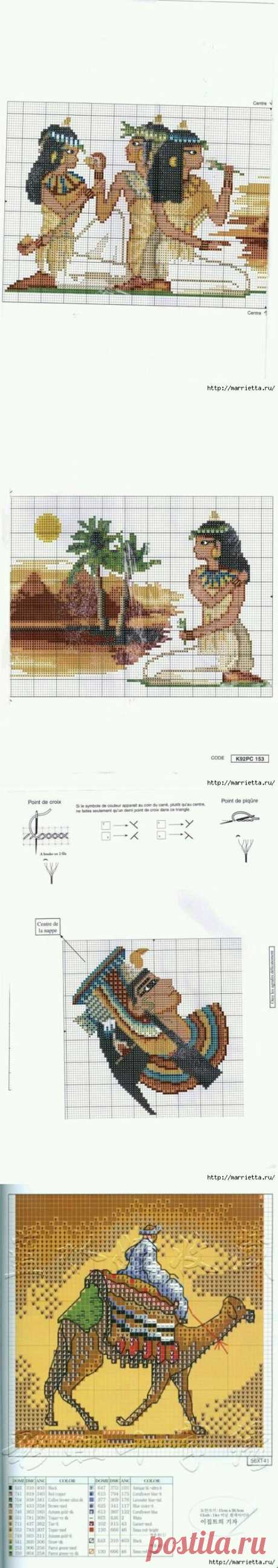 Вышивка крестом в египетском стиле