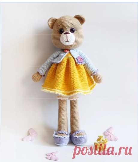 Перевод описания Мишка Майя от Tiny Mini Design. #амигуруми #описание #мишкаlam