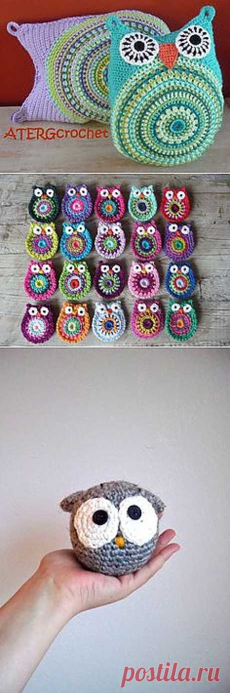 Crochet pattern: owl cushion | Crochet Stuff
