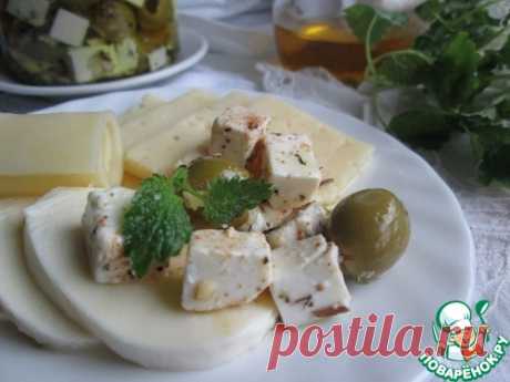 Маринованный сыр фета с оливками – кулинарный рецепт