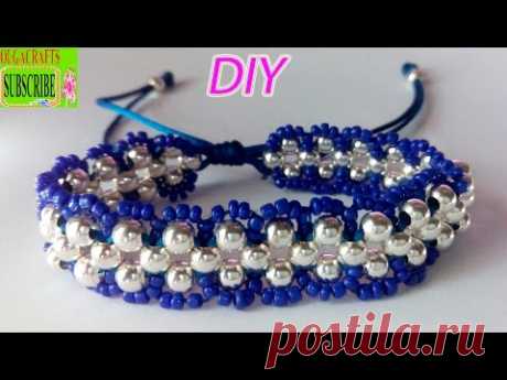 How to make bracelets with beads and string or thread tutorial diy chaquira beads and satin rattail