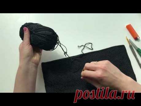 Как добавить новую нить при вязании крючком (полиэфирный шнур)
