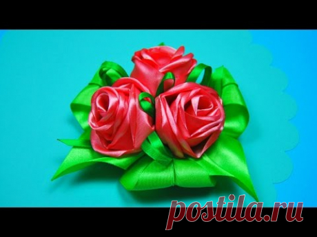 РОЗЫ из лент. Простой способ! Мастер-класс / Ribbon Rose Tutorial / NataliDoma... — Яндекс.Видео