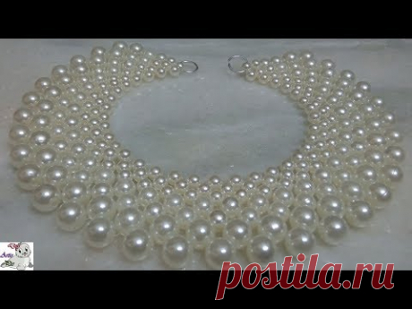 #1 How to make Pearl Beaded Necklace || Diy || Jewellery Making