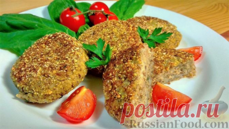 Рецепт: Биточки из чечевицы и риса на RussianFood.com