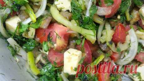 Теплый острый салат с печеными баклажанами и сыром (в армянском стиле) | ЮлиКо (Предпоследний приют) | Дзен