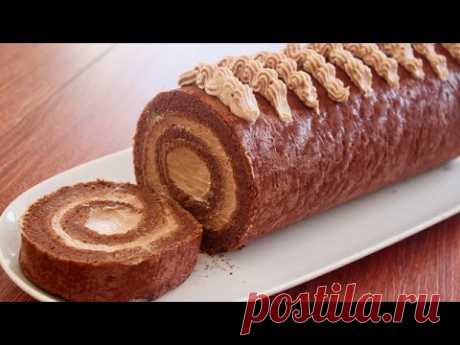 Chocolate Swiss Roll Recipe - Best Swiss Roll Recipe -کیک کریم دار