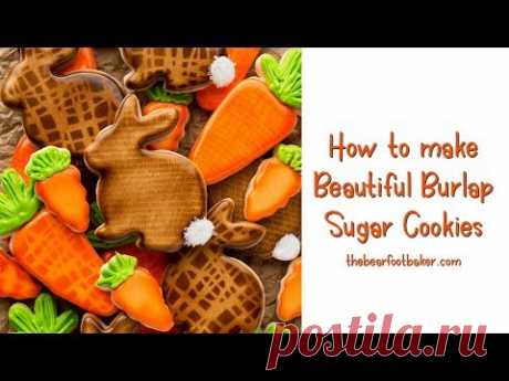 Let’s bake some Beautiful Burlap Bunny Cookies! Supply list and tutorial: https://thebearfootbaker.com/2018/03/burlap-sugar-cookies/————————————More—————————...