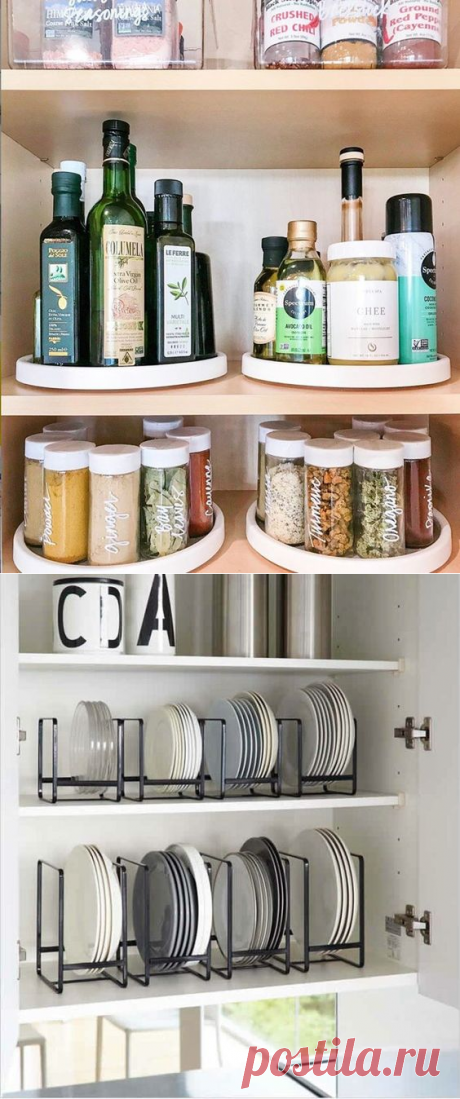 Организация хранения в кухонных шкафах: 11 свежих идей