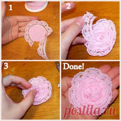 Chicy Creations: {Lace Flower Tutorial}