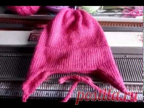 Ear flap cap in Knitting machine कान तक ढकने के लिए टोपी बुनाई मशीन