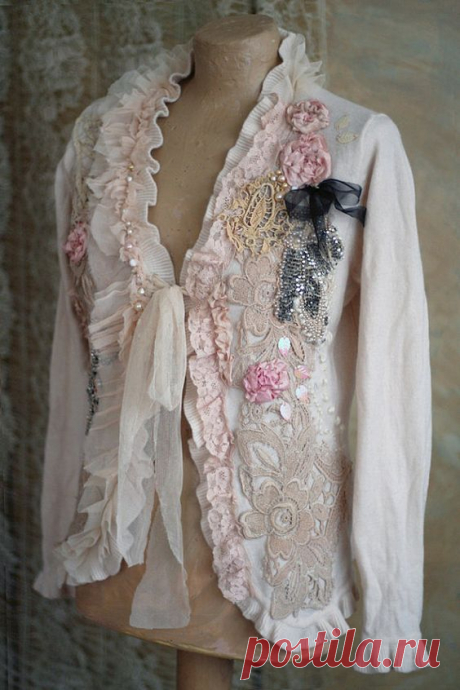 (19) Reserved--- Dandy - romantic baroque inspired feminine jacket with ornate laces and embroidery