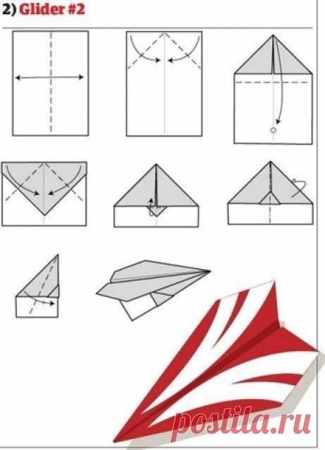 10 способов сделать бумажный самолетик! - Поделки с детьми | Деткиподелки