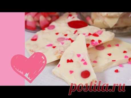 White Chocolate Valentine's Bark | Valentine's Day Edible Gifts