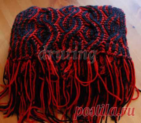 Knitting Break - Przerwa na dzierganie!: Flaming Scarf - Two colour Brioche Stitch Scarf