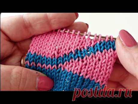 Verkürzte Reihen Stricken mit Doppelmaschen bzw  Hasenöhrchen bzw  German Short Rows