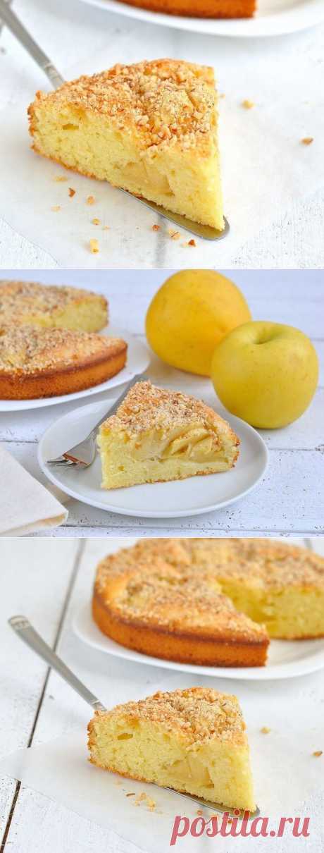 Как приготовить пирог с яблоками и орехами - рецепт, ингридиенты и фотографии