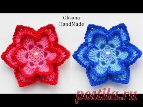 Объемные цветы крючком. Мастер класс. Simple crochet flowers