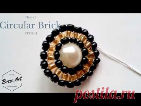 🔰 Circular Brick Stitch around a Round Bead | How To Tutorial