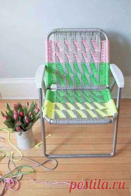 Крутое обновление каркасного кресла: оригинальная идея, достойная повторения . Милая Я
