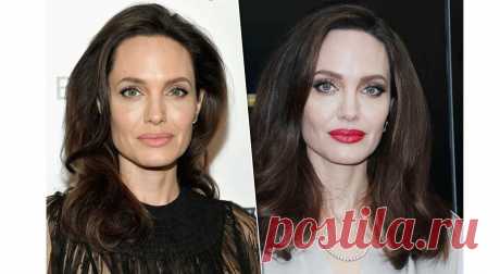 Анджелина Джоли, Дрю Бэрримор и другие звезды с разным слоем макияжа . Милая Я