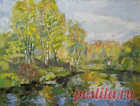 Spring Like Painting Landscape Nature Bi, Painting by Natalya Savenkova | Artmajeur Buy art from Natalya Savenkova (Free Shipping, Secured direct purchase): Painting titled "Spring Like Painting Landscape Nature Birch Impressionism"