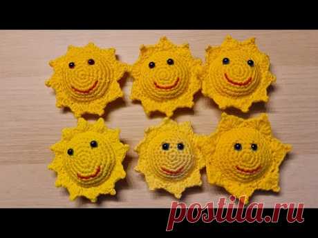 Амигуруми солнце 🌞 из остатков пряжи. Вязание крючком Amigurumi Sonne häkeln