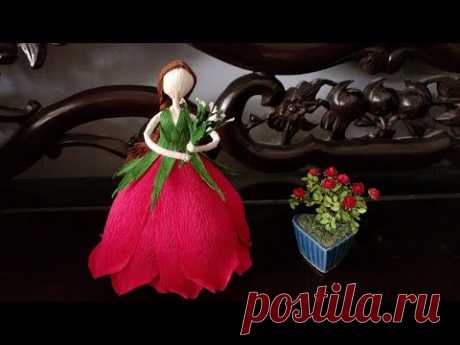 ABC TV | How To Make Rose Fairy Doll From Crepe Paper - Craft Tutorial
