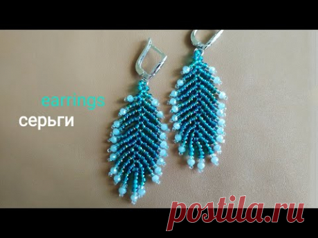 Beaded earrings. Серьги в стиле БОХО. МК