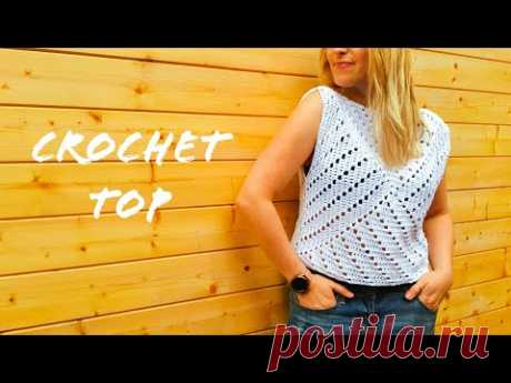 How to crochet summer top fast and easy #crochetsummertop
