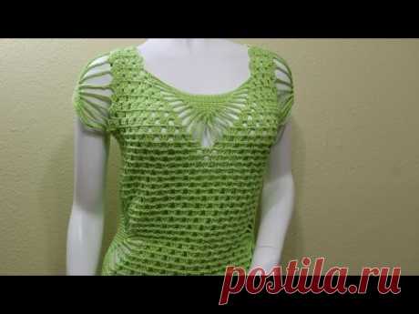 Blusa Verde Limon Crochet