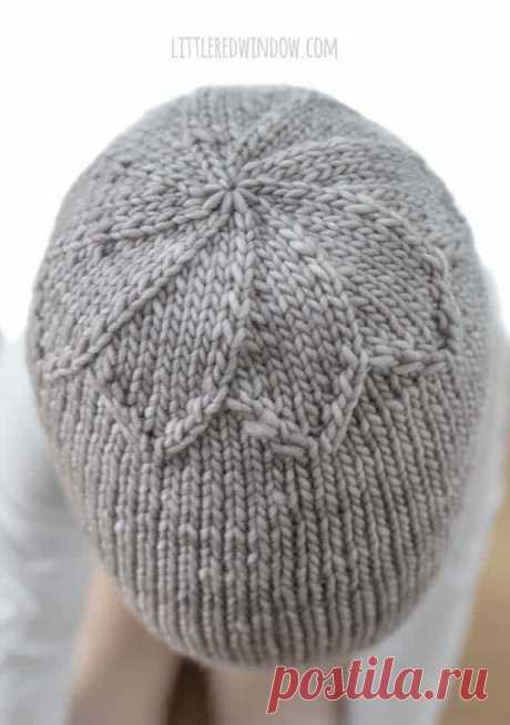 Petal Hat Knitting Pattern, a pretty pattern for newborns, babies and toddlers!