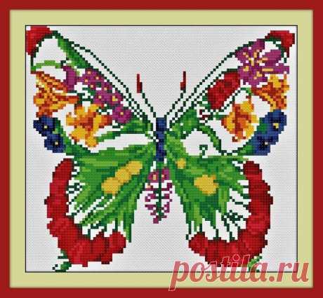 Butterfly Cross Stitch PDF Pattern Download Cross Stitch | Etsy