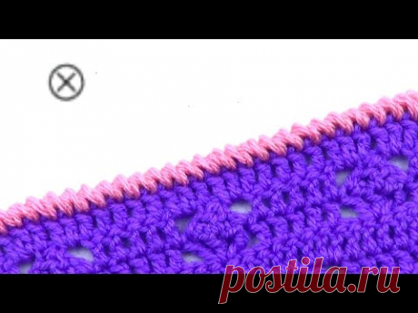 Перекрученные столбики без накида   Twisted single crochet