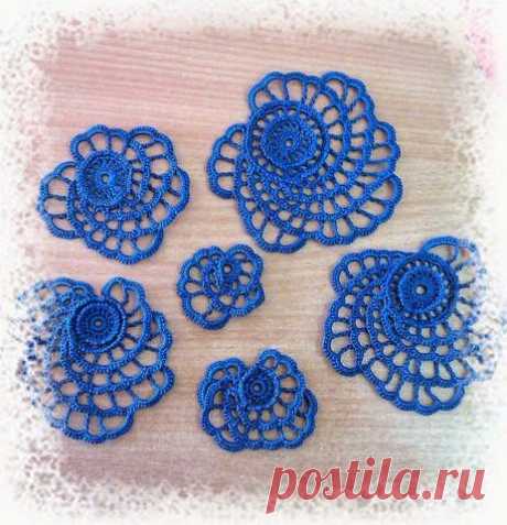 Irish crochet &amp;: Ажурная роза для ирландского кружева. Irish crochet.