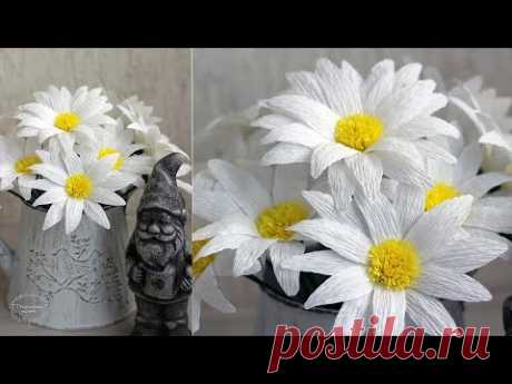 🌼 Ромашки из гофрированной бумаги. Ромашки з гофрованого паперу. Corrugated paper / Творческое место