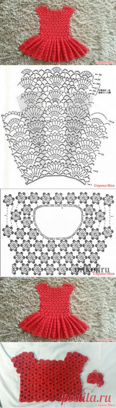 . Платье для моей дочурки - Все в ажуре... (вязание крючком) - Страна Мам