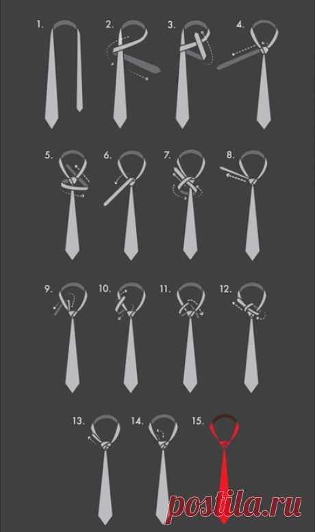 Шикарный Eldredge Knot. Завязываем галстук.