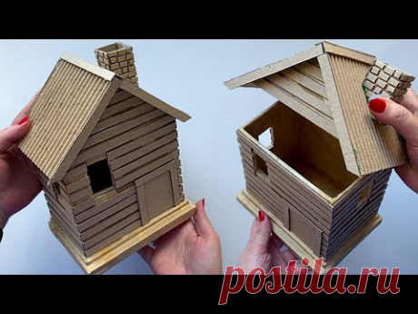 DIY miniature cardboard house | Cardboard craft idea