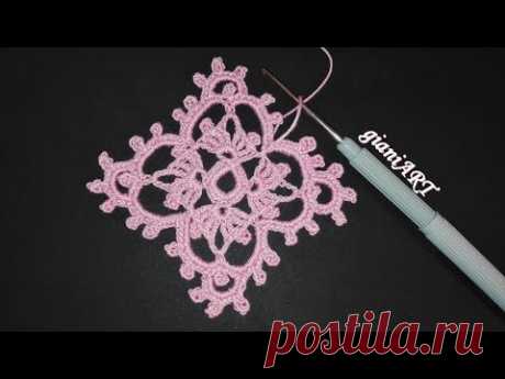 Crochet Lace Square Motif 1*