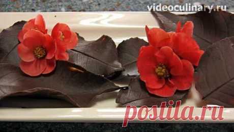 Рецепт Шоколадных листиков – для Украшения Торта