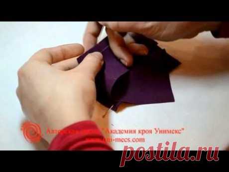 Уроки шитья - обработка угла при пошиве.  Академии кроя УниМеКС для начинающих