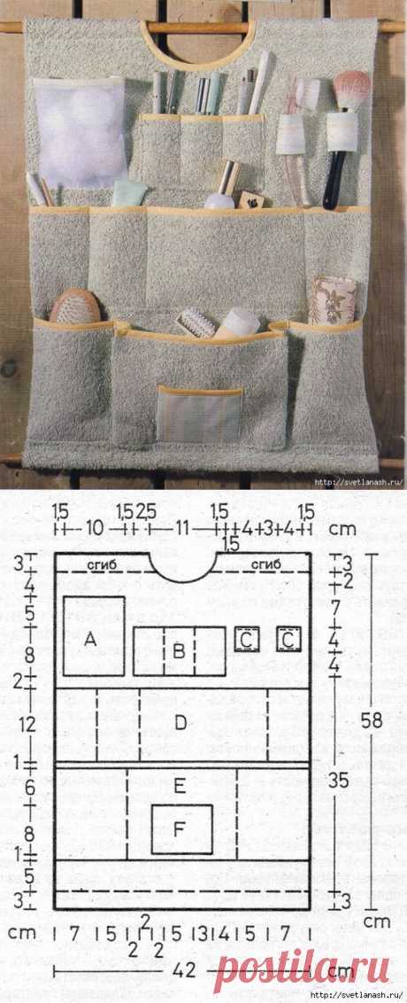 Органайзер для ванной шьем сами..