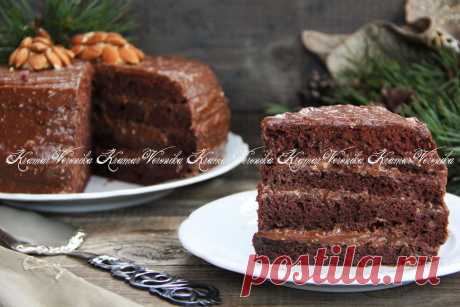 Шоколадный торт с кремом из халвы. Автор: Вероника Крамарь