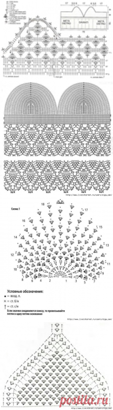 Схемы вязания лифа крючком