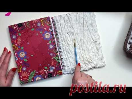 DIY Papier-mâché notepad decor | Imitation wood bark - YouTube