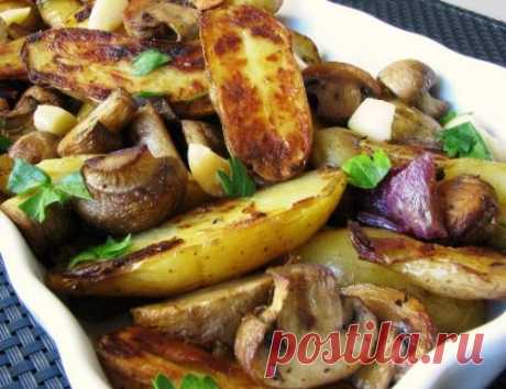 Картошка с грибами - Рецепт картошки с грибами с фото / Простые рецепты